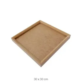 PA215 Büyük Kare 18 mm Çıta Pano Ahşap Boyanabilir Obje